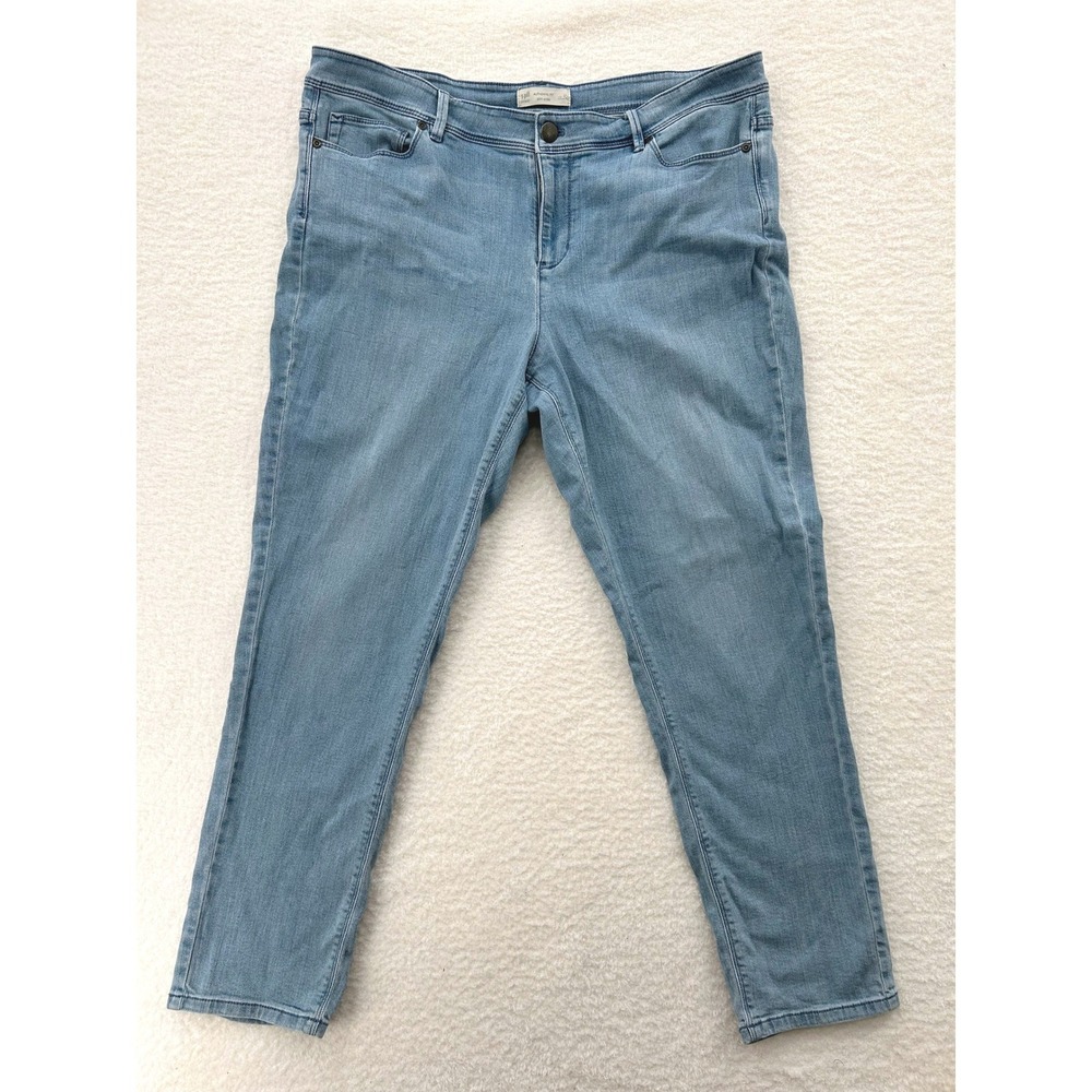 J. Jill Authentic Fit‎ Slim Ankle Jeans Light Wash Denim Womens Size 16 Stretch